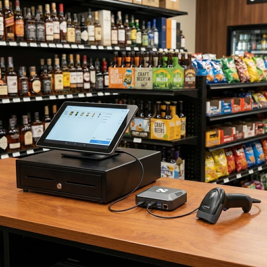 A Nightcap device at the register that pairs every scan with its video clip